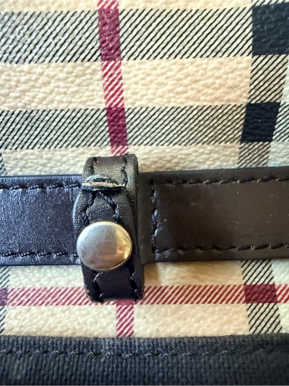 Burberry Haymarket Check canvas and leather crossbody bag - Picture 4 of 13